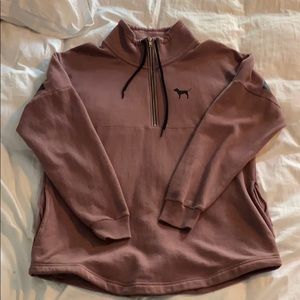 Pink 3/4 zip up pullover